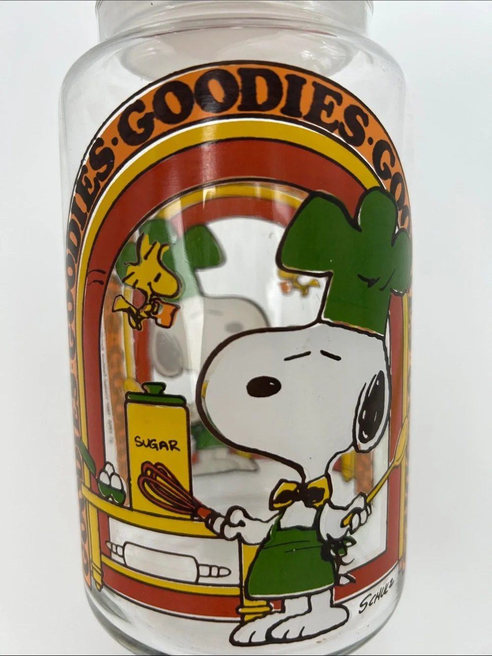 Snoopy Vintage Goodies Glass Jar Peanuts Snoopy & Woodstock design, a Must Have!